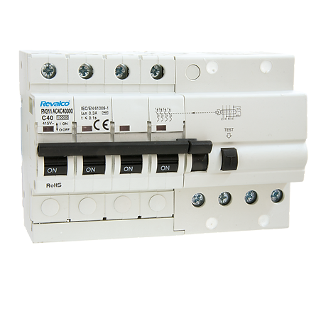 Diferencial y Magnetotérmico 4P 25A 30mA REVALCO RV311 AC