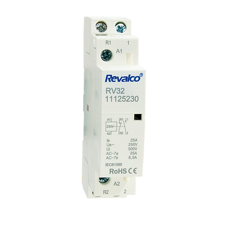 Contactor Modular 2P 1NO+1NC 25A REVALCO RV32 24V