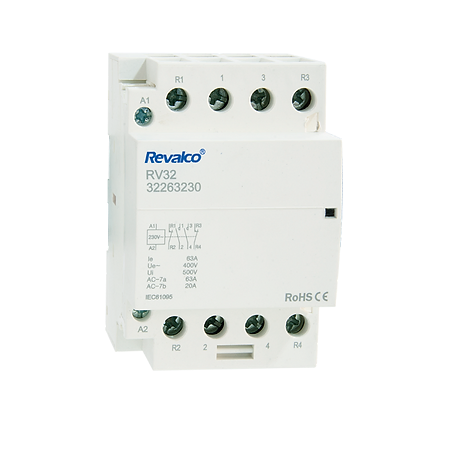 Contactor Modular 4P 2NO+2NC 63A REVALCO RV32 230V