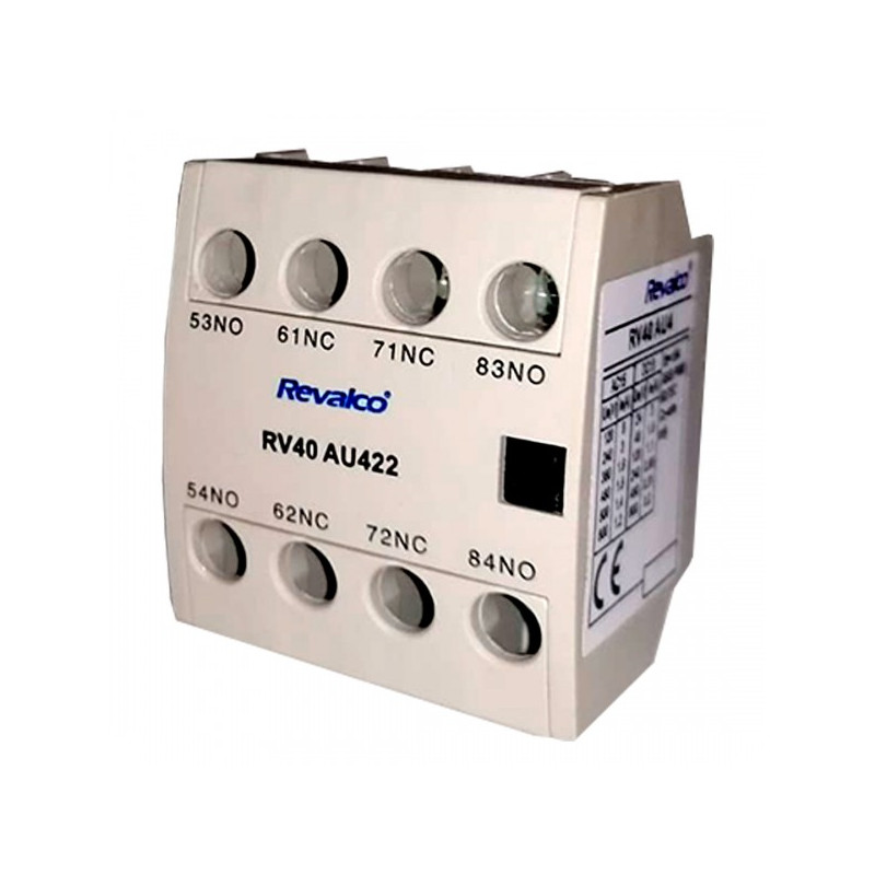 Contacto Auxiliar Frotal 4P 3NO+1NC REVALCO RV40AU4