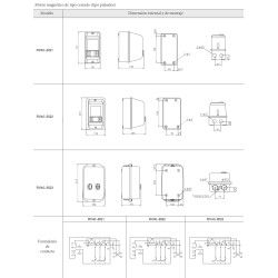 Dimensiones de las cajas arrancadoras REVALCO RV40BQ