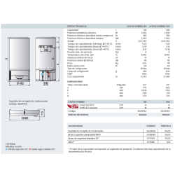 Ficha técnica Termo ARISTON LYDOS HYBRID WIFI 100
