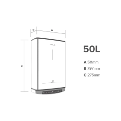 Medidas Termo eléctrico ARISTON VELIS PRO WIFI 50