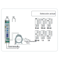 Selección actual Relé Diferencial Multigama REVALCO 1RDT1