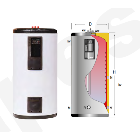 Acumulador ACS LAPESA GEISER INOX GX6DE1000