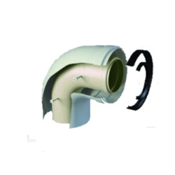 Codo coaxial 90º Ø 60/100 M-H condensación