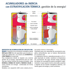 ACUMULADORES de INERCIA
con ESTRATIFICACIÓN TÉRMICA ¡gestión de la energía!