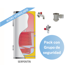 Pack Acumulador con Serpentín ACS LAPESA CORAL VITRO CV110M1 + Grupo de seguridad