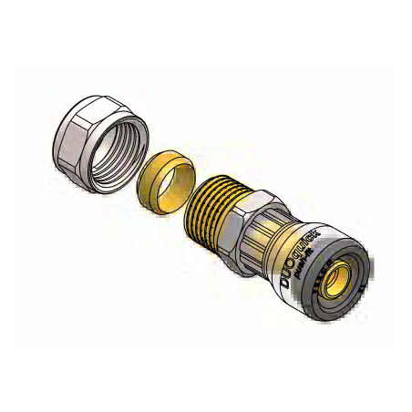 Racor Macho Compresión Push Fit FERCO 20 - ½"