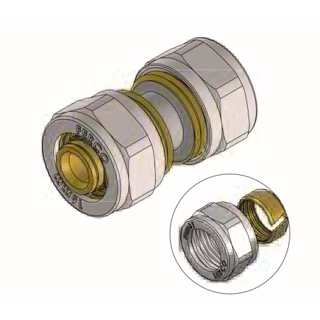 Manguito Unión Compresión FERCO Ø 16