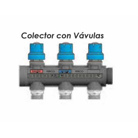 Colector Plástico con Válvula 3 vías FERCO 3 x 24-19