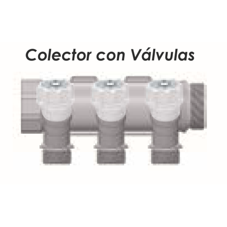 Colector Metal con Válvulas 3 vías FERCO 3 x ½” M