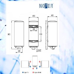 medias alto ancho instalacion vertical horizontal Termo NOFER SB 100 N