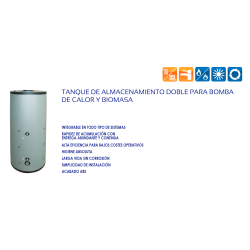 TANQUE DE ALMACENAMIENTO DOBLE PARA BOMBA
DE CALOR Y BIOMASA