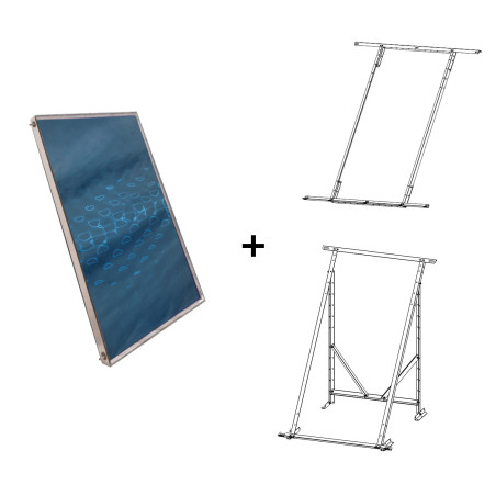 Pack 1 Placa Solar Térmica FERCO con Soporte Universal Plano o InclinadoFCE2.5