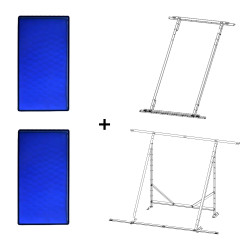 Pack 2 Placas Solares Térmicas con Soporte Universal Plano o Inclinado FERCO FCE2.2M