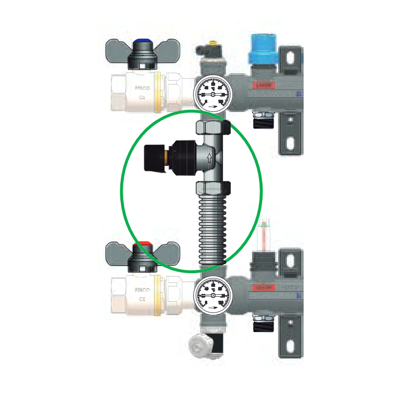 Kit Válvula de Presión Diferencial en Línea FERCO 3/4" x 1/2"