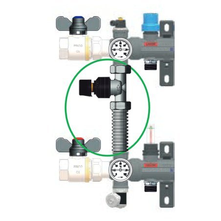 Kit Válvula de Presión Diferencial en Línea FERCO 3/4" x 1/2"