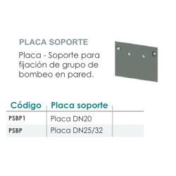 Ficha Placa Soporte para Grupo de Bombeo FERCO DN20