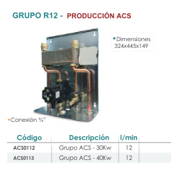 Ficha técnica Módulo Producción ACS Instantánea 30Kw