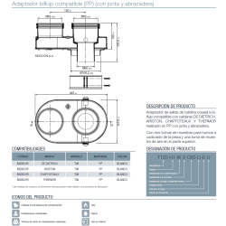 datos tecnicos medidas Biflujo doble tubo 80/80mm caldera ARISTON ó THERMOR