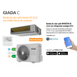 Aire acondicionado por conductos FERROLI GIADA C12 con WiFi, gas