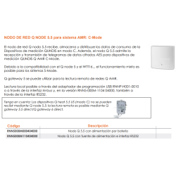 Ficha técnica Nodo de Red QUNDIS Q Node 5.5 RNN5000M0