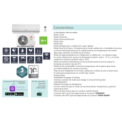 Flyer de los aires acondicionados johnson de las serie teide