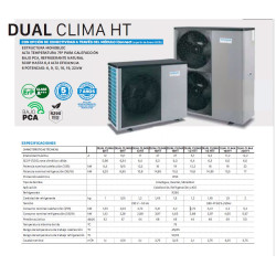 Ficha técnica Bomba de Calor Aerotérmica DOMUSA DUAL CLIMA 19HTT