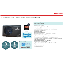 prestaciones funciones Bomba de calor piscina JOHNSON 15kw JSP15VN