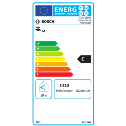 Etiqueta Energética Termo Eléctrico BOSCH Tronic 2000 T 80 S