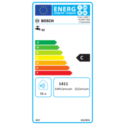 Etiqueta Energética Termo Eléctrico BOSCH Tronic 2000 T 80