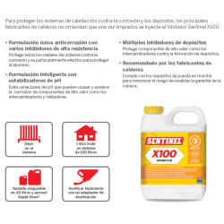 Uso para Sentinel X100 Inhibidor anticorrosión para sistemas de calefacción