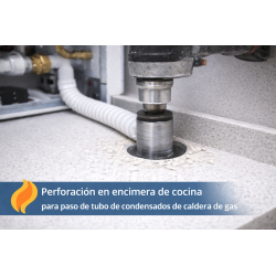 Servicio de perforar encimera cocina para pasar tubos condensados