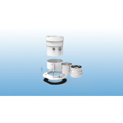 Conexión vertical multicompatible para evacuación de humos de calentador