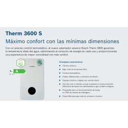 Therm 3600 S
Máximo confort con las mínimas dimensiones