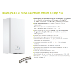 Características del Calentador BERETTA Idrabagno LX 11 Gas Natural