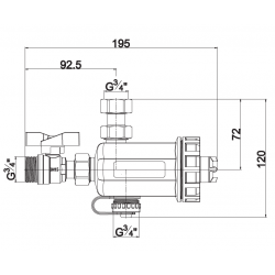 medidas tomas acs desfangador magnetico inox