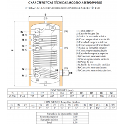 suicalsa 200 litros 2 serpentines tomas conexiones asf2030v