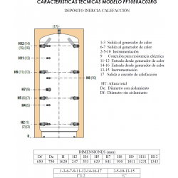 conexiones tomas acs calefacion inercia acumulador 2000 litros cordivari PF1
