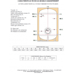 medidas y tomas conexiones deposito agua caliente cordivari dab 3000 litros pw