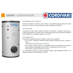 prestaciones detalle deposito inercia 500 litros cordivari suicalsa