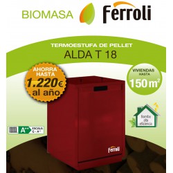 ahorro consumo caldera pellets ferroli alda t18
