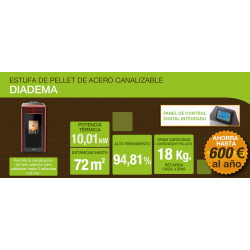 estufa aire canalizable pellets FERROLI DIADEMA 10kw