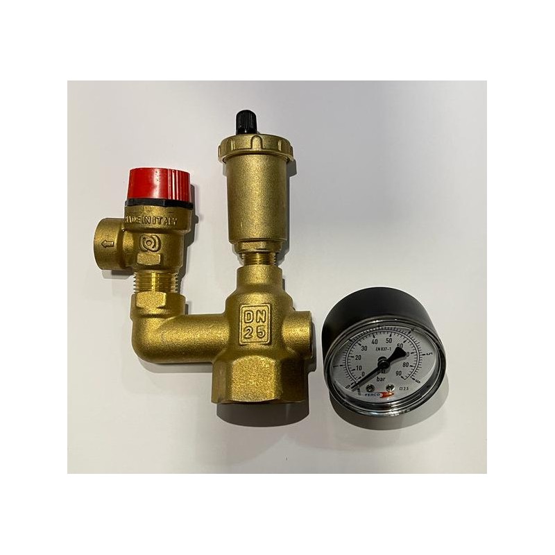 grupo seguridad 4 bares para calefacción boya manometro