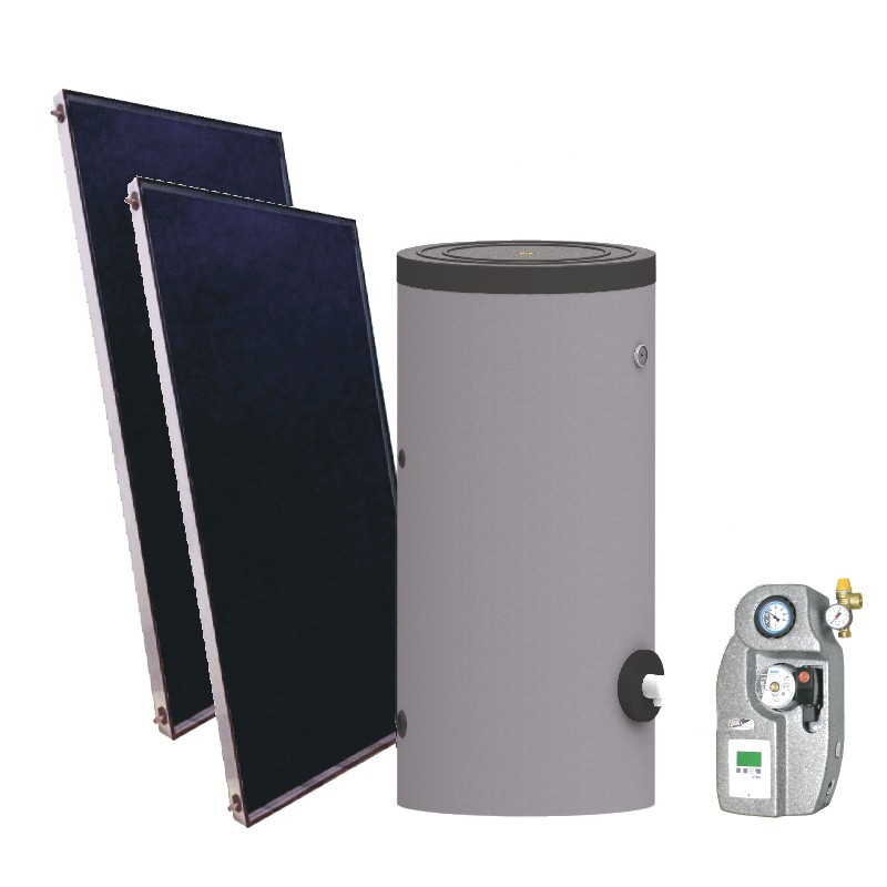sistema solar termico para acs 300 litros y 2 placas 2.0 ferco