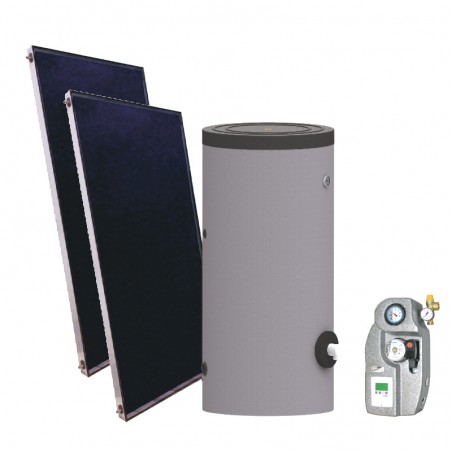 sistema solar termico para acs 300 litros y 2 placas 2.0 ferco