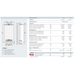 temperatura acs potencia rendimiento caldera ariston cares s 24 30
