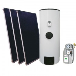 conjunto solar acs 500 litros drain back 3 placas solares termicas