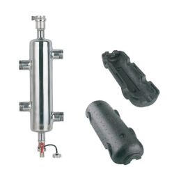 separador hidraulico 1" cuarto pulgada inoxidable con aislante